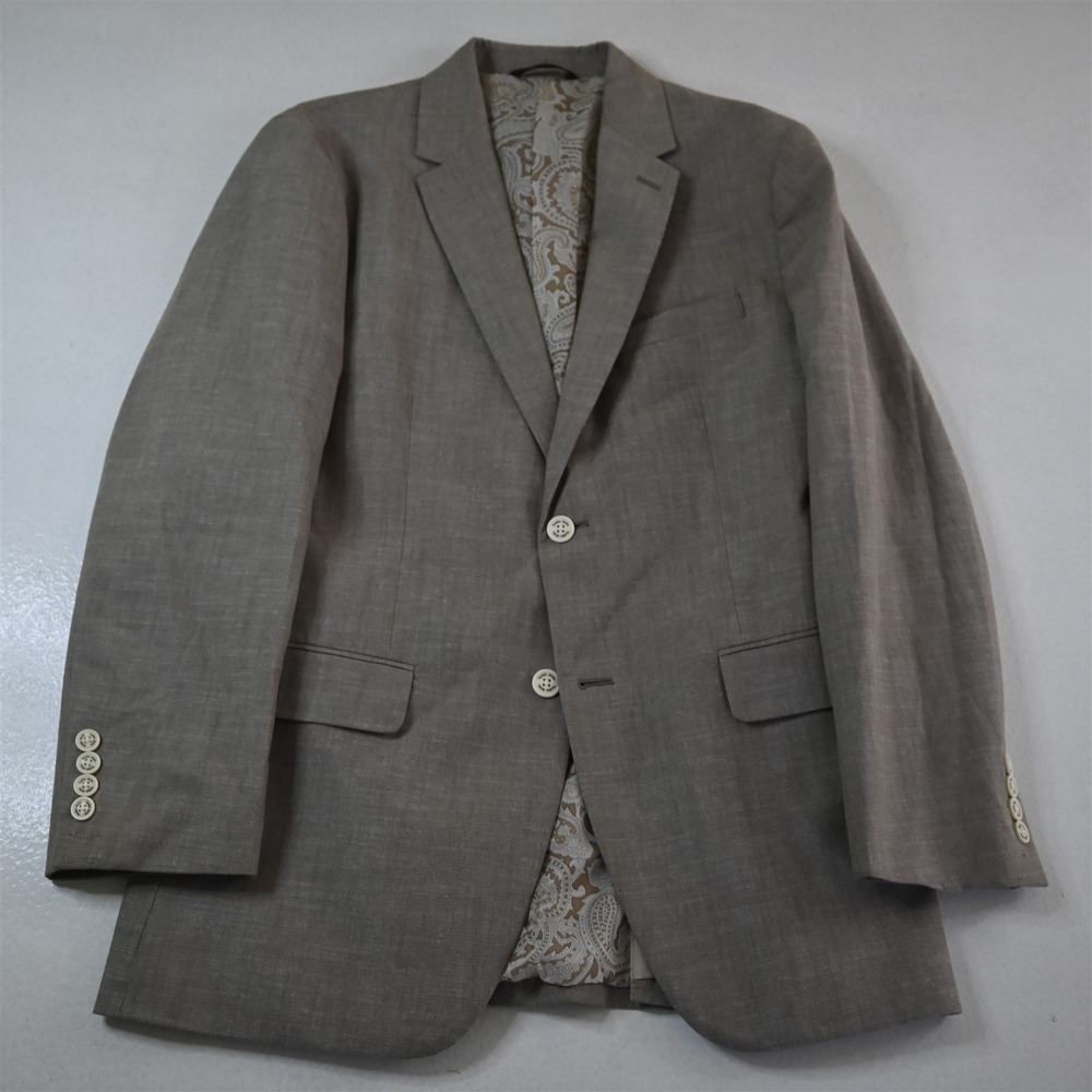 Tasso Ella 40R Beige Tan 100% Cotton Soft Shoulder Mens Blazer Jacket Sport Coat